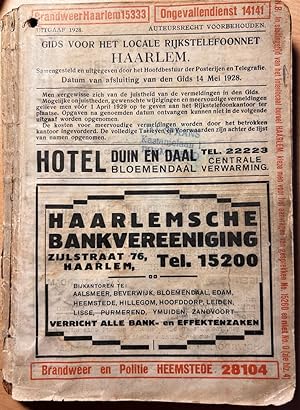 [Local telephone guide 1928] Gids voor het locale rijkstelefoonnet Haarlem,datum van afsluiting v...