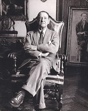 Original photograph of W. Somerset Maugham at villa La Mauresque, circa 1950