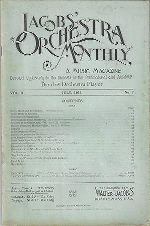 Jacobs Orchestra Monthly. A Music Magazine. Vol II No 7