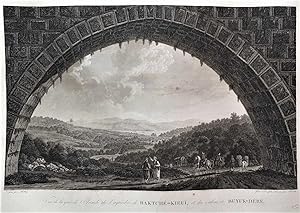 Vue de la grande arcade de l'aqueduc de Bakché-Kieuï, et du vallon de Buyuk-Déré