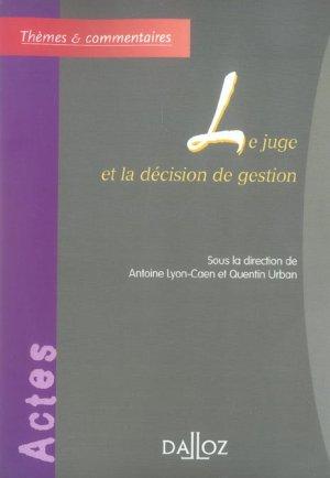 Le juge et la décision de gestion