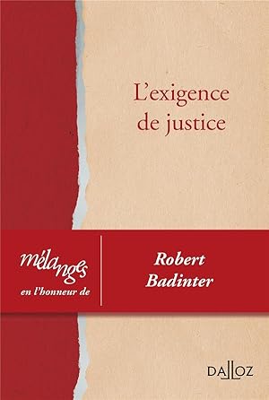 mélanges en l'honneur de Robert Badinter