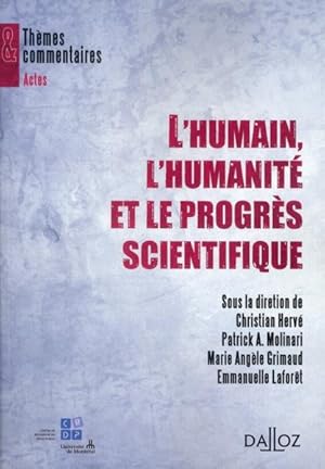 L'humain, l'humanité et le progrès scientifique