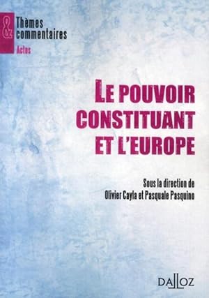 Le pouvoir constituant et l'Europe