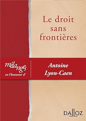 mélanges en l'honneur d'Antoine Lyon-Caen