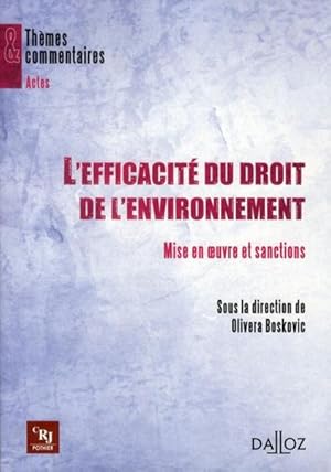 L'efficacité du droit de l'environnement