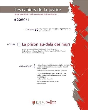 les cahiers de la justice n.1/2020 : la prison au-delà des murs