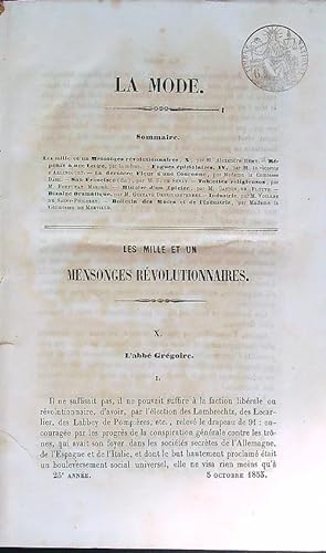 La Mode revue. Politique religieuse et litteraire. 1853, 4 Trimest.