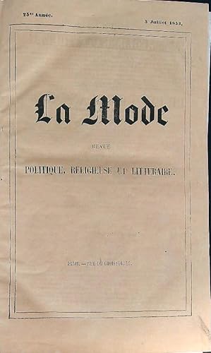 La Mode revue. Politique religieuse et litteraire. 1853, 3 Trimest.