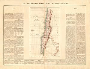 Carte géographique, statistique et historique du Chili