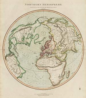 Northern hemisphere, projected on the plane of the horizon of London
