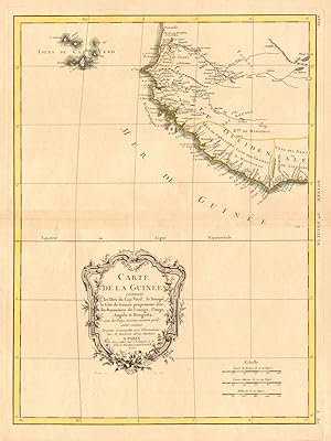 Carte de la Guinée, contenant les Isles du Cap Verd, le Senegal, la Côte de Guinée proprement dit...