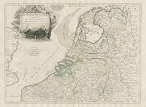 Partie Septentrionale des Pays Bas comprenant les etats generaux des Provinces Unies dressée sur ...