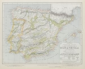 Railway & Statistical map of Spain and Portugal