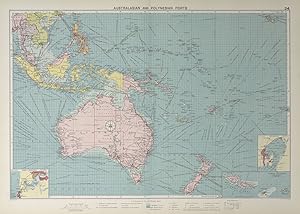 Australasian and Polynesian Ports [inset Perth & Fremantle; Wellington; Samoa Islands]