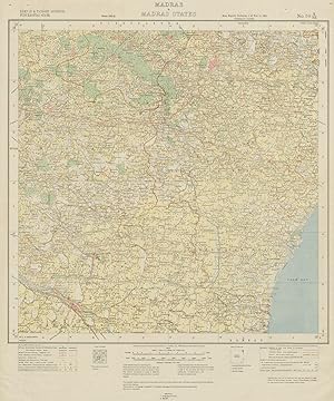 MADRAS & MADRAS STATES - Ramnad & Tanjore Districts and Pudukkottai State - No. 58 K/NE