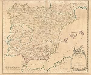 Hispania Antiqua in tres praecipuas partes, fcilicet Tarraconensem, Lusitaniam, et Baeticam, nec ...
