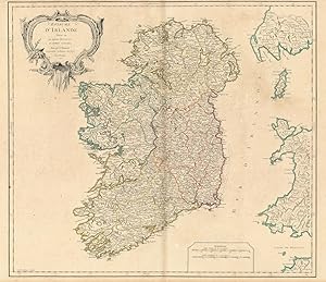 Royaume d'Irlande divisé en ses quatre Provinces, et subdivisé en Comtés. Par le Sr. Robert Geogr...