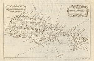 Carte de l'Isle St. Christophe. Pour servir a l'histoire Génle. des voyages par M. B. Ing. De la ...