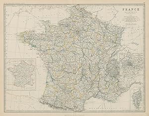 France in Departments [inset: France in Provinces with their principal subdivisions previous to 1...