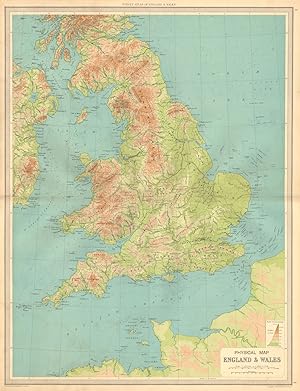 England and Wales Physical Map