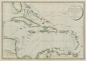 A general chart of the West India Islands with the adjacent coasts of the Spanish continent by L....