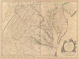 Carte de la Virginie et du Maryland. Dressée sur la grande carte Angloise de Mrs. Josue Fry et Pi...