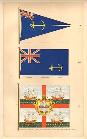 19. Admiralty Tender, Admiralitas Tender, Guidon de L'Amiraute; 20. Victualling, Verproviantiren,...