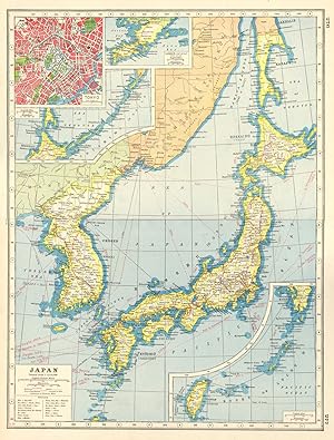 Japan; Inset Tokyo; Lushun; Hokkaido; Japan; Taiwan
