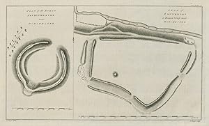 Plan of the Roman Amphitheatre near Dorchester. Plan of Poundbury, a Roman Camp near Dorchester f...