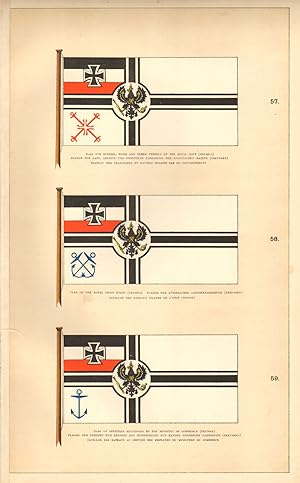 57. Flag For Burden, Work and Hired Vessels of The Royal Navy (Prussia), Flagge Fur Last, Arbeits...