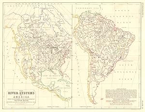 The river systems of America, showing the boundaries & comparative extent of the river basins, an...