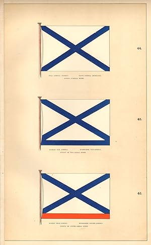44. Full Admiral (Russia), Haupt-Admiral (Russland), Guidon D'Amiral Russe; 45. Russian Vice Admi...