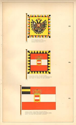 63. Royal Standard of Austria, K. K. Osterreichische Standarte, Etendard Royal D'Autriche; 64. Au...