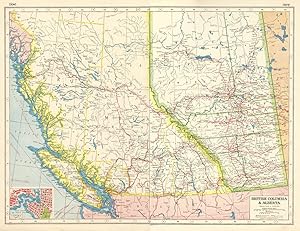British Columbia & Alberta; Inset map of Victoria
