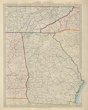 NORTH AMERICA, SHEET XII., Georgia with parts of North and South Carolina, Tennessee, Alabama & F...
