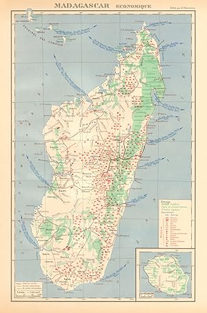 Madagascar - Economique. Inset: La Réunion