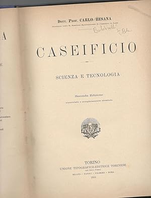 Nuova enciclopedia agraria italiana. Caseificio. Scienza e tecnologia