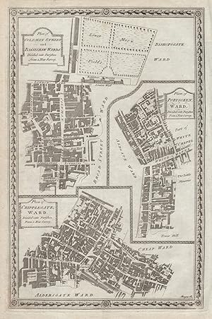Plan of Coleman Street and Bassishaw Wards divided into Parishes, from a New Survey // Plan of Po...