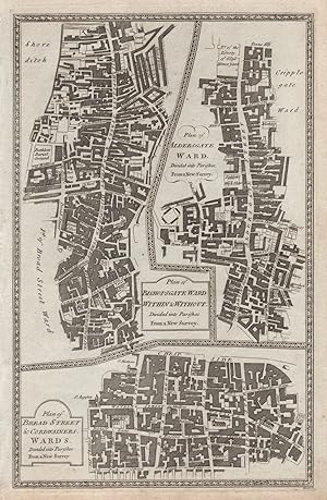 Plan of Bishopsgate Ward Within & Without divided into Parishes, from a New Survey // Plan of Ald...