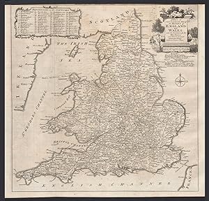 A new & most accurate map of the Roads of England and Wales: with the distances by the mile stone...