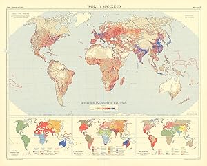 World mankind (Winkel's "Tripel" projection) // distribution and density of population // races i...