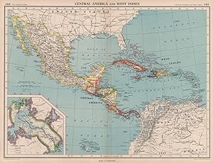 Central America and West Indies; Inset Panama Canal