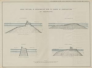 Cross Sections of Breakwaters now in Course of Construction or Constructed - Alderney, Plymouth, ...