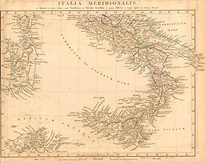 Italia Meridionalis A Minione et sagro fluviis, cum Sardinia et Sicilia Insulis et parte Africae ...