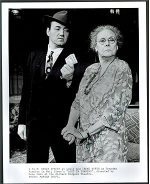 Original Publicity Photograph SIGNED by Both Kevin Spacey and Irene Worth in Neil Simon's "Lost i...