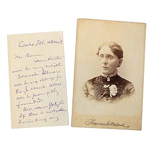 Autogaph Letter Signed Suffragist Frances Willard with Original Cabinet Card