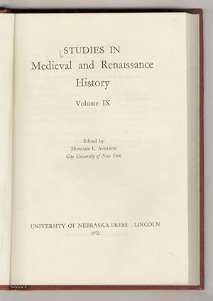 STUDIES in Medieval and Renaissance History. Volume IX.