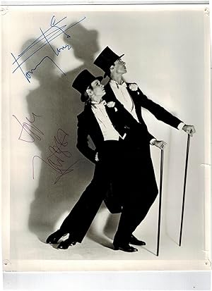 Publicity Photograph SIGNED BY BOTH Twiggy and Tommy Tune Starring in "My One and Only"