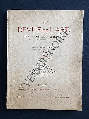 LA REVUE DE L'ART-TOME LVIII-N°319-SEPTEMBRE-OCTOBRE 1930